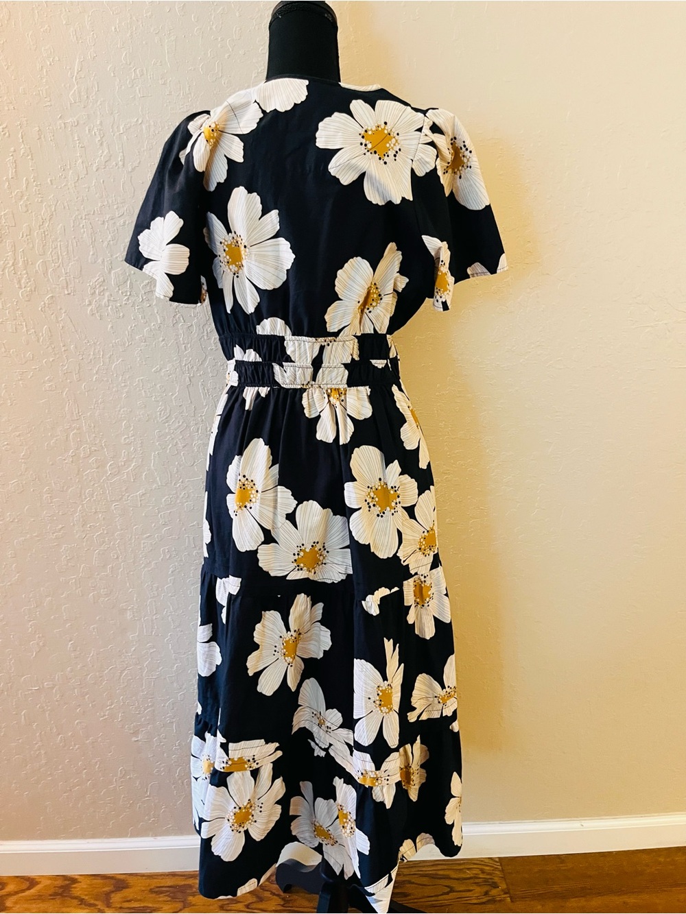 Anthropologie Somerset Maxi Dress with black and white  Floral Print - Picture 6 of 8